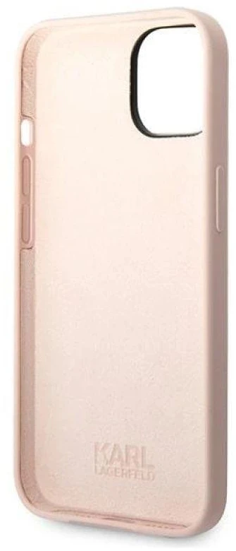 Dėklas Karl Lagerfeld KLHCP14MSLKHLP IPHONE 14 PLUS / 15 PLUS 6.7 "HARDCASE Rožinis / Rožinis SILICONE KARL`S HEAD