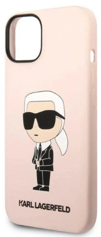 Dėklas Karl Lagerfeld KLHCP14MSNIKBCP IPHONE 14 PLUS / 15 PLUS 6.7 "HARDCASE Rožinis / Rožinis SILICONE IKONIK