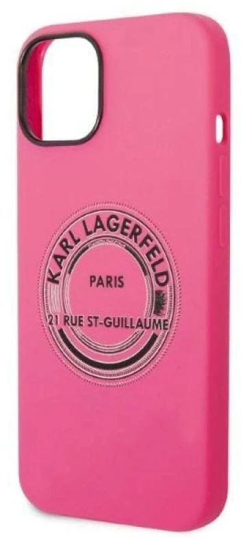 Karl Lagerfeld KLHCP14MSRSGRCF iPhone 14 Plus / 15 Plus 6,7″ kietas dėklas rožinės spalvos Silicone RSG