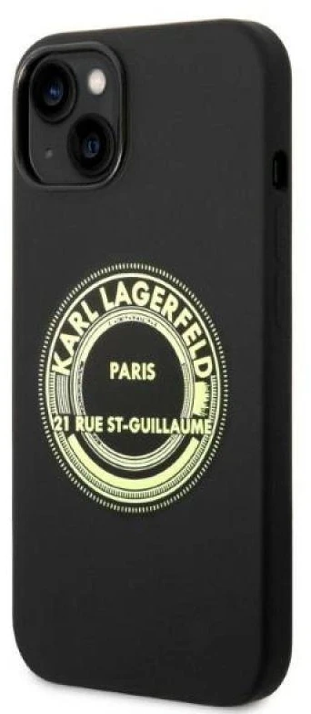 Karl Lagerfeld KLHCP14MSRSGRCK Apple iPhone 14 Plus / 15 Plus 6,7″ kietas dėklas juodos spalvos Silicone RSG