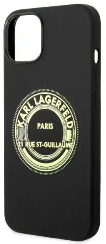 Karl Lagerfeld KLHCP14MSRSGRCK Apple iPhone 14 Plus / 15 Plus 6,7″ kietas dėklas juodos spalvos Silicone RSG