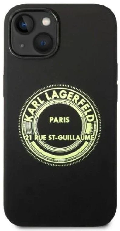 Karl Lagerfeld KLHCP14MSRSGRCK Apple iPhone 14 Plus / 15 Plus 6,7″ kietas dėklas juodos spalvos Silicone RSG
