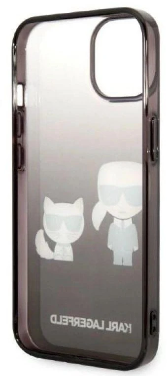 Dėklas Karl Lagerfeld KLHCP14MTGKCK IPHONE 14 PLUS / 15 PLUS 6.7 "HARDCASE JUODA / Juodas GRADIENT IKONIK KARL & CHOUPETTE