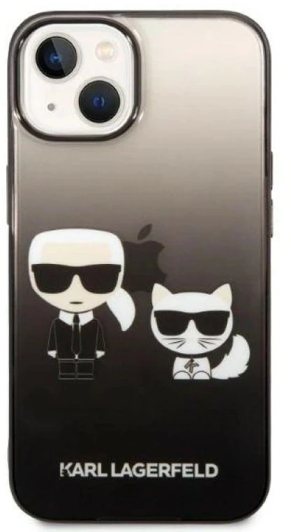 Dėklas Karl Lagerfeld KLHCP14MTGKCK IPHONE 14 PLUS / 15 PLUS 6.7 "HARDCASE JUODA / Juodas GRADIENT IKONIK KARL & CHOUPETTE