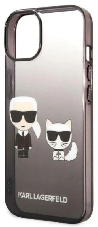 Dėklas Karl Lagerfeld KLHCP14MTGKCK IPHONE 14 PLUS / 15 PLUS 6.7 "HARDCASE JUODA / Juodas GRADIENT IKONIK KARL & CHOUPETTE