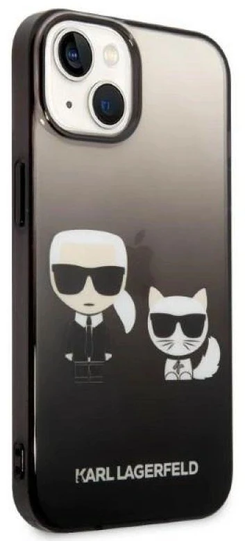 Dėklas Karl Lagerfeld KLHCP14MTGKCK IPHONE 14 PLUS / 15 PLUS 6.7 "HARDCASE JUODA / Juodas GRADIENT IKONIK KARL & CHOUPETTE