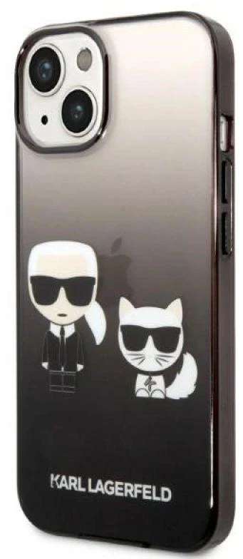 Dėklas Karl Lagerfeld KLHCP14MTGKCK IPHONE 14 PLUS / 15 PLUS 6.7 "HARDCASE JUODA / Juodas GRADIENT IKONIK KARL & CHOUPETTE