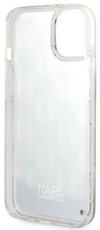 Karl Lagerfeld KLHCP14SLMNMK Apple iPhone 14/ 15 / 13 6,1″ kietas dėklas juodos spalvos Liquid Glitter Monogram