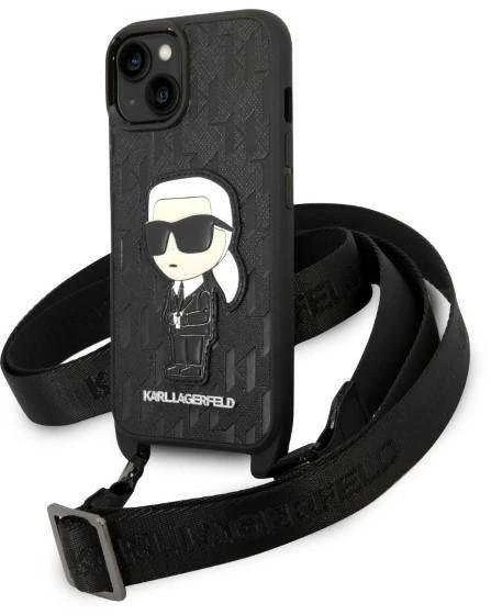 Karl Lagerfeld NFT Monogram Ikonik Patch - dėklas skirtas Apple iPhone 14 Juodas