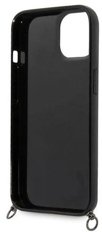 Dėklas Karl Lagerfeld KLHCP14SSTSTP Apple iPhone 14/ 15 / 13 6,1″ hardcase rožinės spalvos Color Stripes Strap