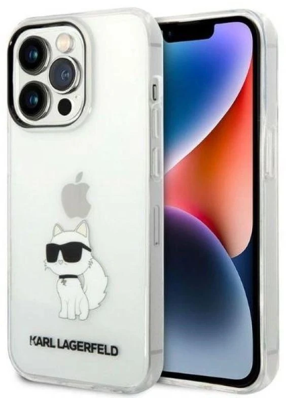 Karl Lagerfeld KLHCP14XHNCHTCT iPhone 14 Pro Max 6,7″ skaidrus kietas dėklas Ikonik Choupette
