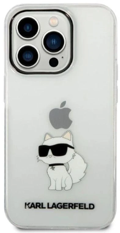 Karl Lagerfeld KLHCP14XHNCHTCT iPhone 14 Pro Max 6,7″ skaidrus kietas dėklas Ikonik Choupette