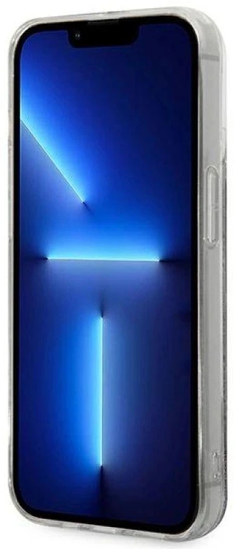 Karl Lagerfeld KLHCP14XLMNMS iPhone 14 Pro Max 6,7″ kietas dėklas sidabrinis Liquid Glitter Monogram