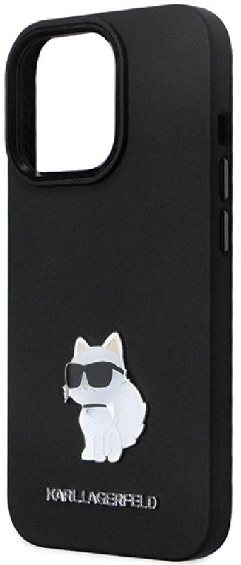 Dėklas Karl Lagerfeld KLHCP14XSMHCNPK IPHONE 14 PRO MAX 6.7 "Juodas/Juodas HARDCASE SILICONE C METAL PIN