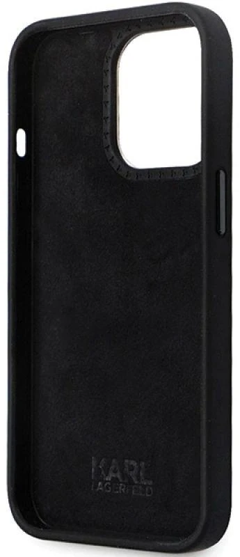 Dėklas Karl Lagerfeld KLHCP14XSMHCNPK IPHONE 14 PRO MAX 6.7 "Juodas/Juodas HARDCASE SILICONE C METAL PIN