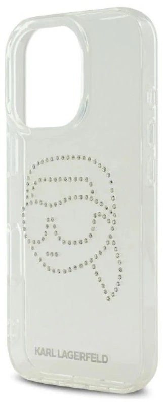 Karl Lagerfeld KLHCP16XHKHDCELT Apple iPhone 16 Pro Max 6.9″ skaidrus kietas dėklas IML Rhinestones Karl Hea