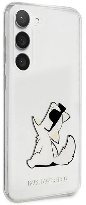 Karl Lagerfeld KLHCS23MCFNRC S23+ S916 skaidrus kietas dėklas Choupette Fun