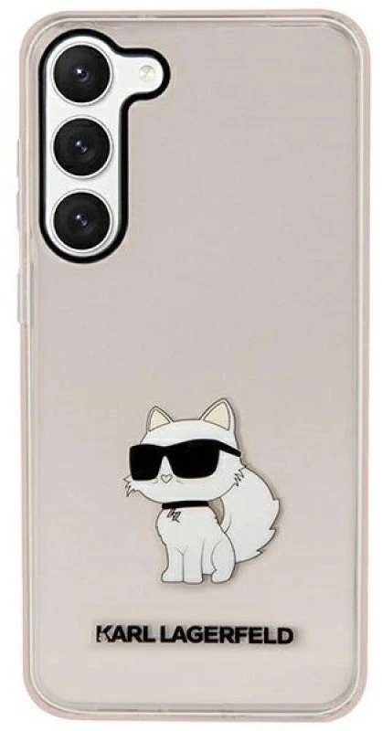 Karl Lagerfeld KLHCS23MHNCHTCP S23+ S916 rožinės spalvos kietas dėklas Ikonik Choupette