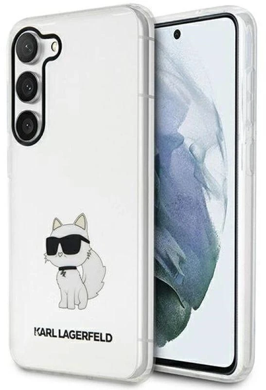 Karl Lagerfeld KLHCS23MHNCHTCT S23+ S916skaidrus kietas dėklas Ikonik Choupette