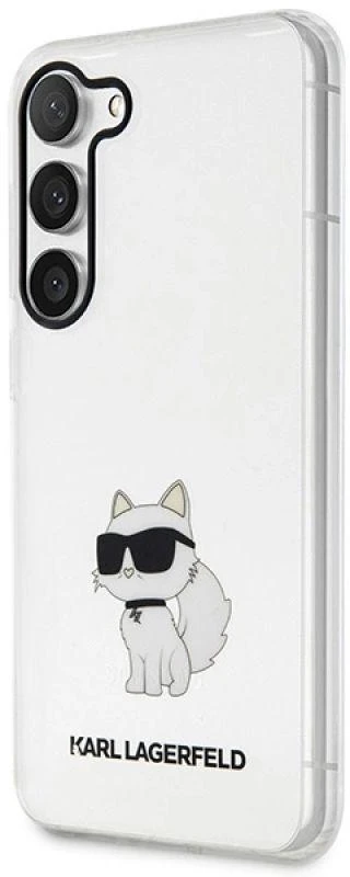 Karl Lagerfeld KLHCS23MHNCHTCT S23+ S916skaidrus kietas dėklas Ikonik Choupette