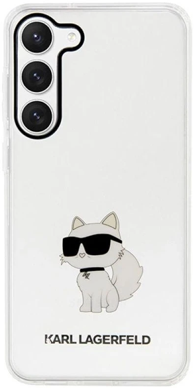 Karl Lagerfeld KLHCS23MHNCHTCT S23+ S916skaidrus kietas dėklas Ikonik Choupette