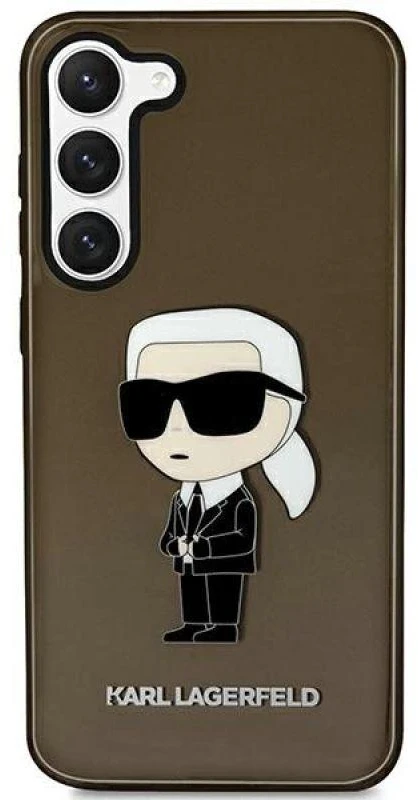 Karl Lagerfeld KLHCS23MHNIKTCK S23+ S916 juodos spalvos kietas dėklas Ikonik Karl Lagerfeld