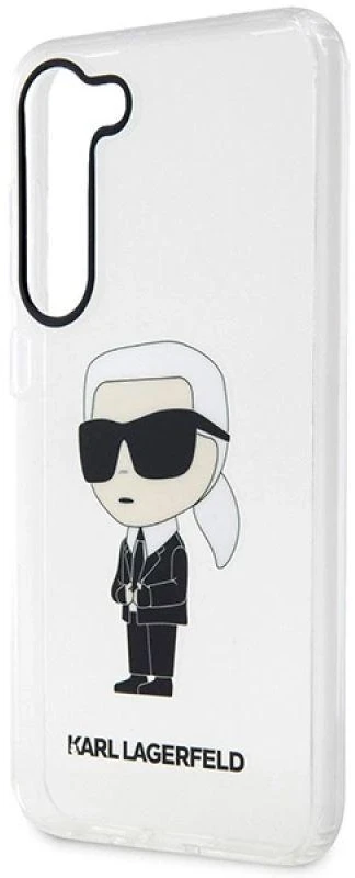 Karl Lagerfeld KLHCS23MHNIKTCT S23+ S916skaidrus kietas dėklas Ikonik Karl Lagerfeld