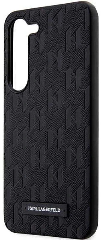 Karl Lagerfeld KLHCS23MSAKLHPK S23+ S916 kietas dėklas juodos spalvos Saffiano Mono Metal Logo