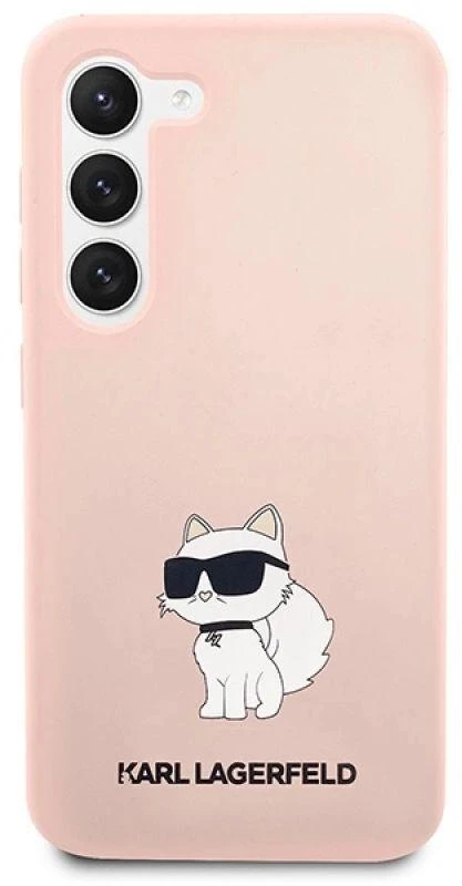 Karl Lagerfeld KLHCS23MSNCHBCP S23+ S916 kietas dėklas rožinės spalvos Silicone Choupette