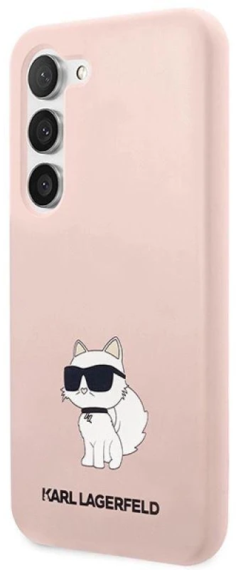 Karl Lagerfeld KLHCS23MSNCHBCP S23+ S916 kietas dėklas rožinės spalvos Silicone Choupette