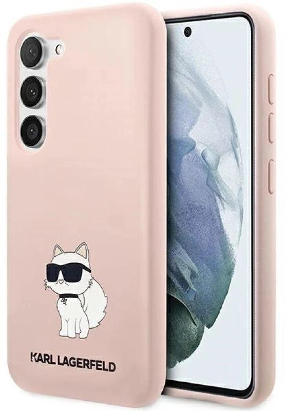 Karl Lagerfeld KLHCS23MSNCHBCP S23+ S916 kietas dėklas rožinės spalvos Silicone Choupette