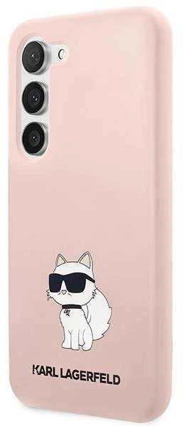 Karl Lagerfeld KLHCS23MSNCHBCP S23+ S916 kietas dėklas rožinės spalvos Silicone Choupette