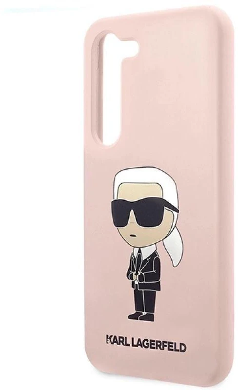 Karl Lagerfeld KLHCS23MSNIKBCP S23+ S916 kietas dėklas rožinės spalvos Silicone Ikonik