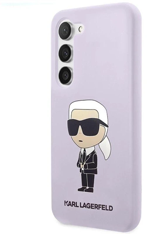 Karl Lagerfeld KLHCS23MSNIKBCU S23+ S916 kietas dėklas violetinės spalvos Silicone Ikonik