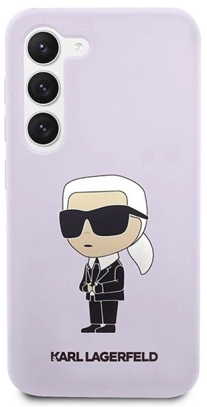 Karl Lagerfeld KLHCS23MSNIKBCU S23+ S916 kietas dėklas violetinės spalvos Silicone Ikonik