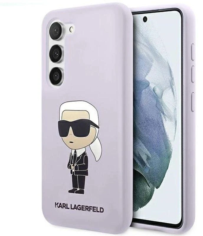 Karl Lagerfeld KLHCS23MSNIKBCU S23+ S916 kietas dėklas violetinės spalvos Silicone Ikonik