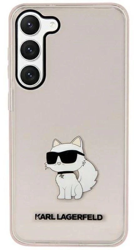 Karl Lagerfeld KLHCS23SHNCHTCP S23 S911 rožinės spalvos kietas dėklas Ikonik Choupette