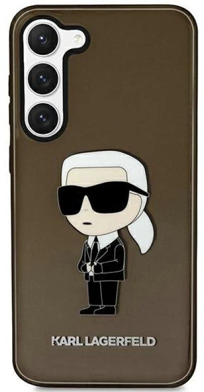 Karl Lagerfeld KLHCS23SHNIKTCK S23 S911 juodos spalvos kietas dėklas Ikonik Karl Lagerfeld