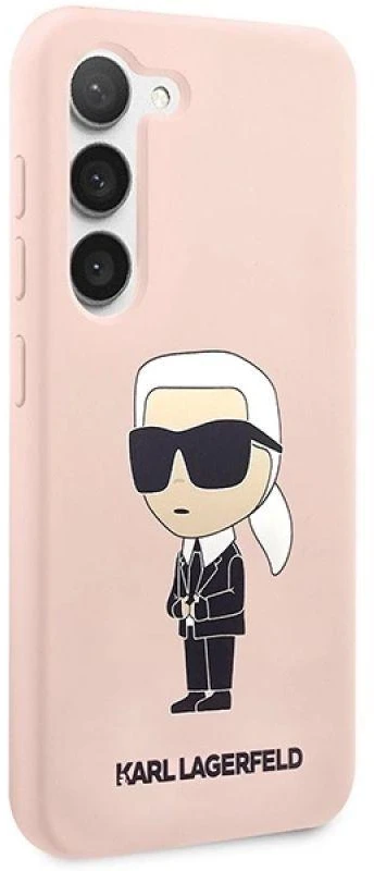 Karl Lagerfeld KLHCS23SSNIKBCP S23 S911kietas dėklas rožinės spalvos Silicone Ikonik