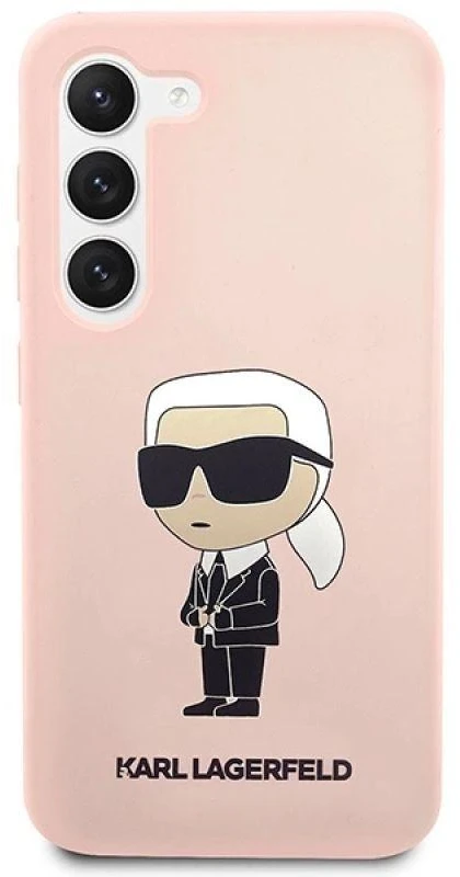 Karl Lagerfeld KLHCS23SSNIKBCP S23 S911kietas dėklas rožinės spalvos Silicone Ikonik