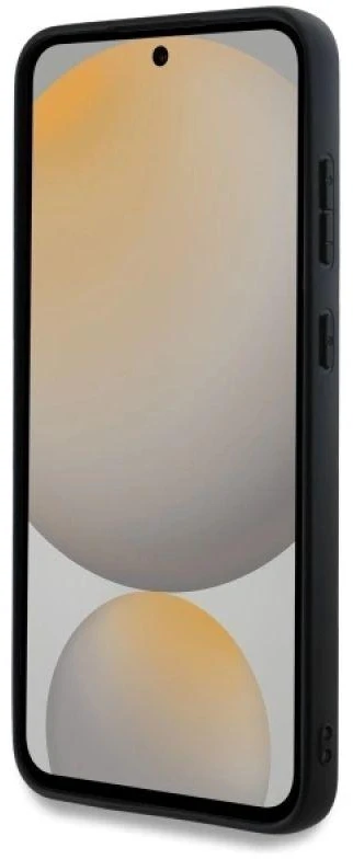 Karl Lagerfeld KLHCS24FEPGKLKCPK Samsung Galaxy S24 FE S721 juodos spalvos kietas dėklas Monogram Karl&Chaoupette Head Pin