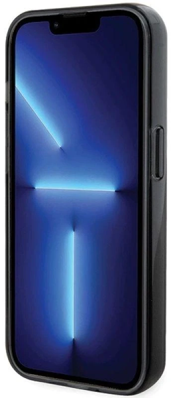 Karl Lagerfeld KLHMP13LHMRSKCK Apple iPhone 13 Pro 6.1″ juodos spalvos kietas dėklas Ring Stand Karl&Choupettte Ma