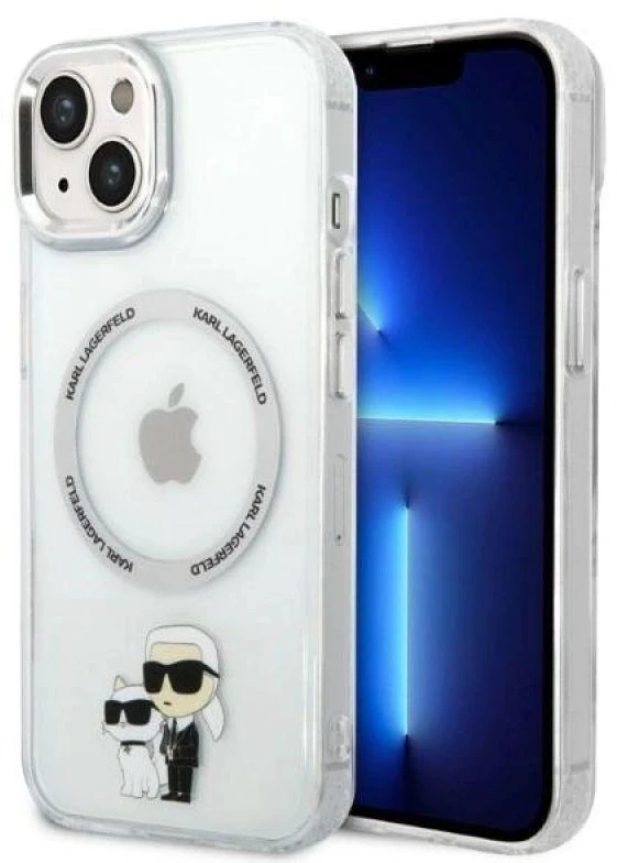 Karl Lagerfeld KLHMP14MHNKCIT Apple iPhone 14 Plus/ 15 Plus 6,7″ kietas dėklas skaidrus Iconic Karl&Choupett