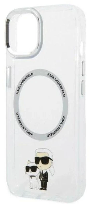 Karl Lagerfeld KLHMP14MHNKCIT Apple iPhone 14 Plus/ 15 Plus 6,7″ kietas dėklas skaidrus Iconic Karl&Choupett