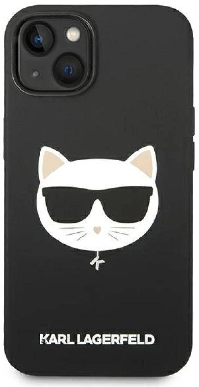 Karl Lagerfeld KLHMP14MSLCHBK iPhone 14 Plus / 15 Plus 6,7″ kietas dėklas juodos spalvos Silicone Choupette