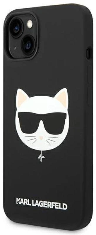 Karl Lagerfeld KLHMP14MSLCHBK iPhone 14 Plus / 15 Plus 6,7″ kietas dėklas juodos spalvos Silicone Choupette