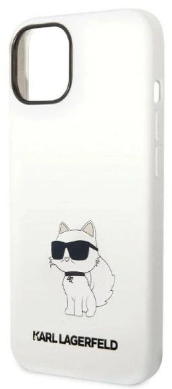 Karl Lagerfeld KLHMP14MSNCHBCH iPhone 14 Plus /15 Plus 6,7″ kietas dėklas baltos spalvos Silikono Choupette MagSafe