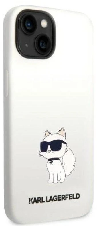 Karl Lagerfeld KLHMP14MSNCHBCH iPhone 14 Plus /15 Plus 6,7″ kietas dėklas baltos spalvos Silikono Choupette MagSafe