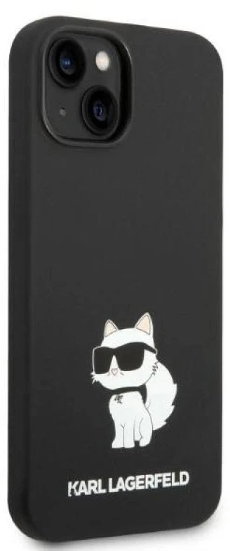 Karl Lagerfeld dėklas, skirtas iPhone 14 Plus 6,7 KLHMP14MSNCHBCK juodas kietas dėklas, skirtas Magsafe Silicone NFT Choupette
