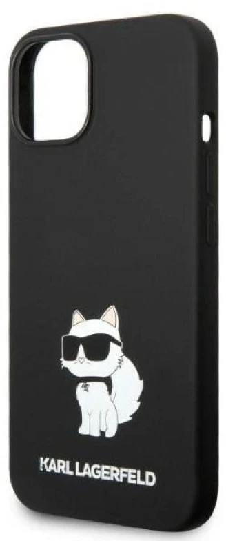 Karl Lagerfeld dėklas, skirtas iPhone 14 Plus 6,7 KLHMP14MSNCHBCK juodas kietas dėklas, skirtas Magsafe Silicone NFT Choupette